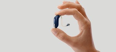 image af høreapparat og link til bestil et gratis prøveapparat