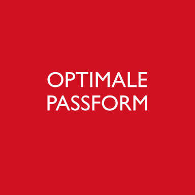 Rotes Quadrat mit Text Optimale Passform