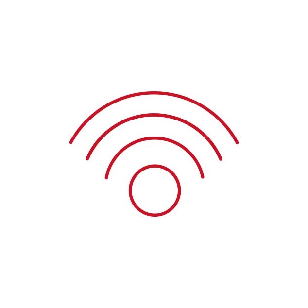 Red Bernafon wireless connectivity icon