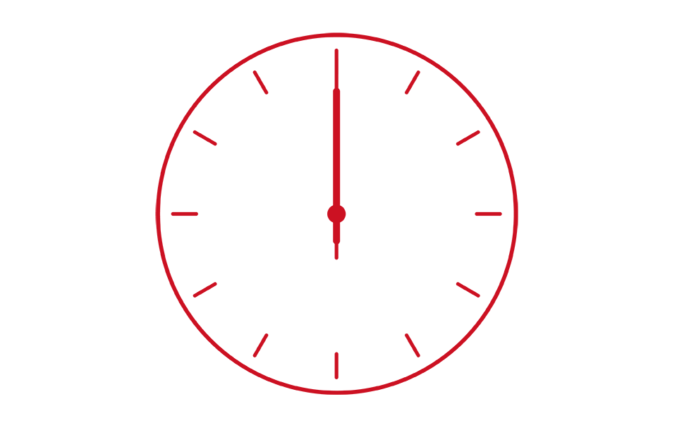 Illustration of a round clock shows saving client's time with Bernafon Remote Fitting