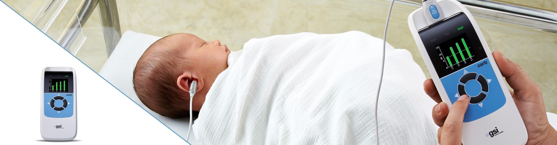 OAE-Test bei einem Säugling mit dem GSI Corti