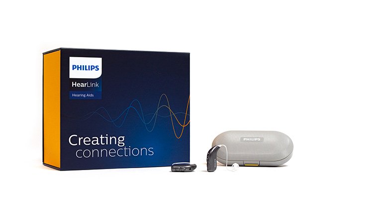 Philips HearLink hearing aids packaging 