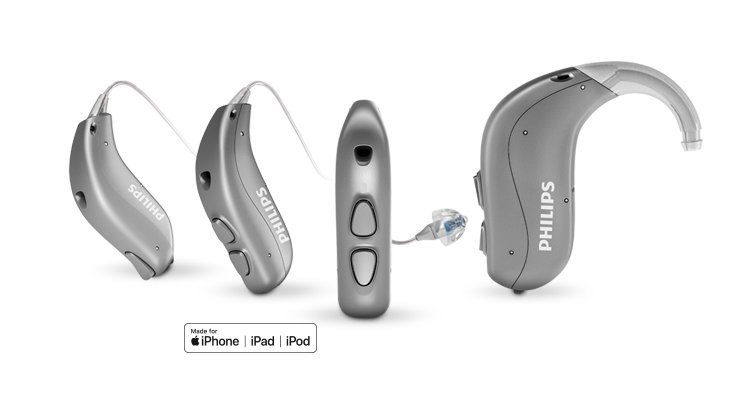 Philips HearLink family BTE with mfi badge