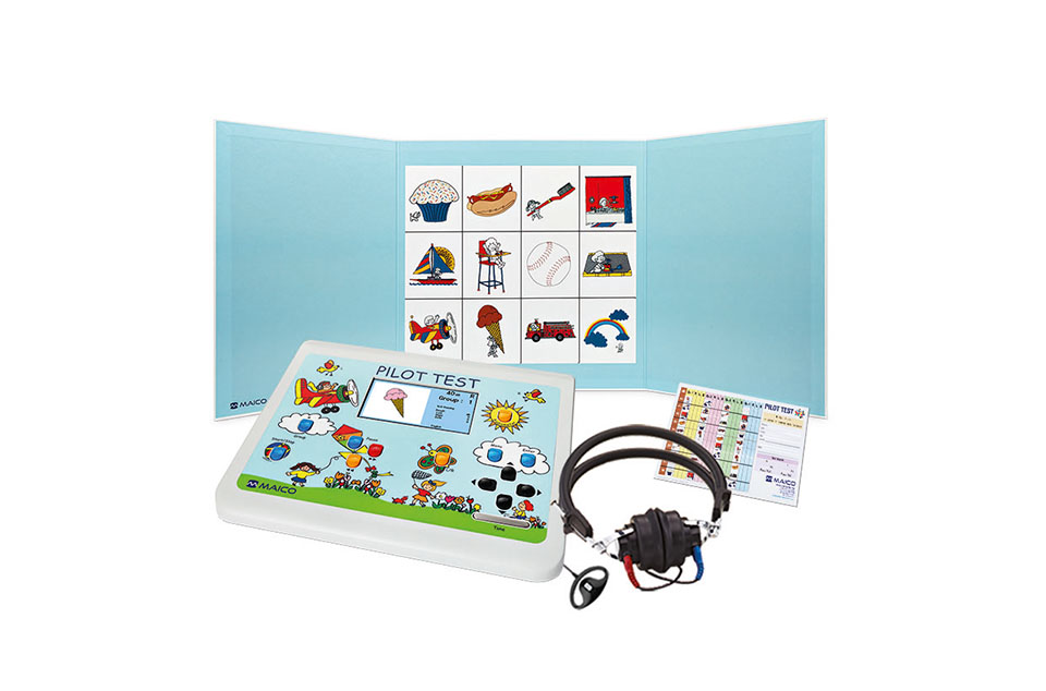 PILOT TEST Pure Tone Audiometer with Select Picture Audiometry with Picture Board and Accessories