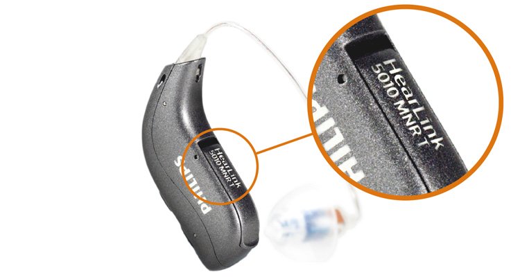 如何知道您使用的是哪種類型的助聽器 — 耳掛式助聽器。HearLink Mini RITE T。